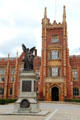 World War memorial in front of Lanyon Building at Queen's University Belfast. Belfast, Northern Ireland.
