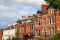 Queen's Quarter neighborhood streetscape. Belfast, Northern Ireland.