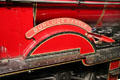 Nameplate of LMS NCC steam locomotive no. 74 'Dunluce Castle' at Ulster Transport Museum. Belfast, Northern Ireland.