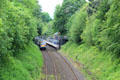 Commuter train which runs near Ulster Transport Museum. Belfast, Northern Ireland.