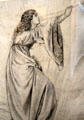Jane Morris , William's wife posing as Helen of Troy in painting study by William Morris at Morris Gallery. London, United Kingdom.