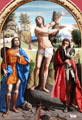 St Sebastian with St Roch & St Demetrius painting by Ortolano at National Gallery. London, United Kingdom.