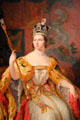 Detail of Queen Victoria portrait by Sir George Hayter after 1838 original at National Portrait Gallery. London, United Kingdom