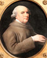 George Stubbs self portrait on Wedgwood ceramic plaque at National Portrait Gallery. London, United Kingdom
