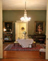 Pocket doors between front & back parlors at Historic Oakleigh Museum House. Mobile, AL.