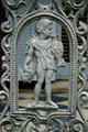 Cast iron fence panel of summer at Richards-DAR House Museum. Mobile, AL.