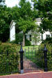 Iron gates of Terry House Community Gallery. Little Rock, AR.