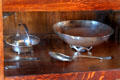 Silver Basket With Handle by Shreve & Co. & silver bowl by J.N. Miller for G.T. Eichorn in Corbett House at Tucson Museum of Art. AZ.