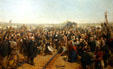 Painting of "The Last Spike" by Thomas Hill which added railway executives who had not actually been at the completion ceremonies at California State Railroad Museum. Sacramento, CA.