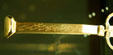 When the Last Spike was cast in gold, a copy was made which now rests at California State Railroad Museum while the one used in the ceremony is in possession of Stanford University. Sacramento, CA.
