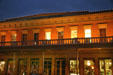 Heywood Building in Old Sacramento at night. Sacramento, CA.
