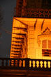Francis William Fratt Building bracket details in Old Sacramento at night. Sacramento, CA.