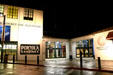 Monterey Bay Aquarium entrance at night. Monterey, CA.