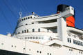 Bridge of Queen Mary. Long Beach, CA.