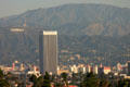 People's Bank Building against Hollywood hills. Los Angeles, CA.