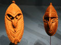 Miniature masks from Sepik River of Papua New Guinea at Fowler Museum. Los Angeles, CA.
