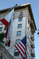 Facade details of Beverly-Wilshire Hotel. Beverly Hills, CA.