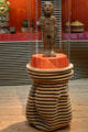 Aztec ceramic man as Xipe Totec in native American gallery at LACMA. Los Angeles, CA.