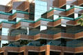 Terraced facade of Wilshire Courtyard complex. Los Angeles, CA.