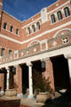 Nazarian Pavilion courtyard of Doheny Memorial Library at USC. Los Angeles, CA.