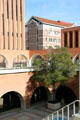 Sunken courtyard at Waite Phillips Hall at USC. Los Angeles, CA.