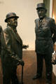 Statues of British Prime Minister Winston Churchill & French President Charles de Gaulle by Ivan & Elliot Schwarz at Nixon Library. Yorba Linda, CA.