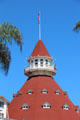 Circular tower of Hotel del Coronado. Coronado, CA.