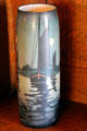 Arts & crafts ceramic vase with sail boats at Marston House Museum. San Diego, CA.