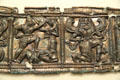 Greek silver & gold relief with mythological scenes from Southern Italy at Getty Museum Villa. Malibu, CA.