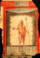 Roman plaster fresco with Satyr at Getty Museum Villa. Malibu, CA