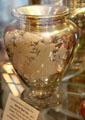 Silver mercury glass vase at Historical Glass Museum. Redlands, CA.