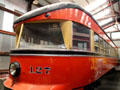 Bamberger Railroad "Bullet Car" 137 by J.G. Brill Co. made of Aluminum at Orange Empire Railway Museum. Perris, CA.