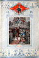 Nesco News shows company's metal products piled in shape of Tower of Jewels at Panama-Pacific International Exposition in private collection. San Francisco, CA.