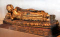Bronze reclining Buddha from Thailand at Asian Art Museum. San Francisco, CA.