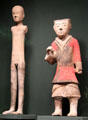 Ceramic male & warrior figures from China at Asian Art Museum. San Francisco, CA.