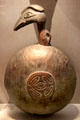 Wooden food dish from Sepik Coast of New Guinea at de Young Museum. San Francisco, CA.