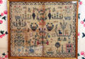 Sampler with initials at Haas-Lilienthal House. San Francisco, CA.