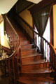 Staircase to basement ballroom at Haas-Lilienthal House. San Francisco, CA.