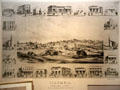 Lithographs of early buildings of Columbia published by Towle & Leavitt in Columbia Museum at Columbia State Historic Park. Columbia, CA.