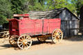 Vintage freight wagon at Columbia State Historic Park. Columbia, CA.