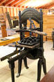 Printing press made by The Ostrander Seymour Co, Chicago at Angels Camp Museum. Angels Camp, CA.