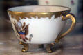 Tea cup on legs with American eagle at Bidwell Mansion house museum. Chico, CA.