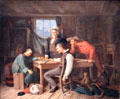 Card Players painting by Rufus Wright at Oakland Museum of California. Oakland, CA.