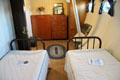 Guest bedroom aboard USS Potomac once used by King George & Queen Elizabeth mother of current queen. Oakland, CA.