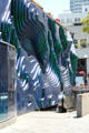 Artwork beside BART subway entrance. Oakland, CA.
