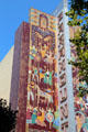 Film themed mural on front of Paramount Theatre. Oakland, CA