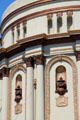 Neoclassical facade details of Grand Lake Theater. Oakland, CA