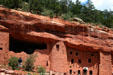 Manitou Cliff Dwellings, a tourist attraction moved from near Mesa Verde over 100 years ago. Manitou Springs, CO.