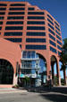 Facade of Plaza of the Rockies. Colorado Springs, CO.