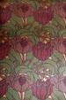 Water lily wallpaper in dining room Byers-Evans House. Denver, CO.